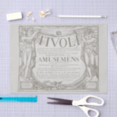 ヴィンテージフランスのパリ1802ポスターチボリ 薄葉紙 (クラフト)