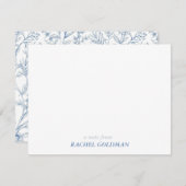 ヴィンテージフランスのパーソナライズされた名の固定 ノートカード (正面/裏面)