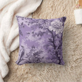 ヴィンテージフランスのパープルトイレフルーリー クッション (ブランケット)