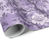 ヴィンテージフランスのパープルトイレフルーリー ラッピングペーパー (ロールコーナー)