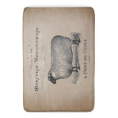 ヴィンテージフランスのヒツエイドムスリンファームハウス バスマット (正面縦)