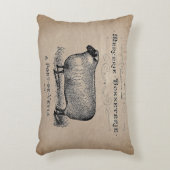 ヴィンテージフランスのヒツエイドムスリンファームハ素朴ウス アクセントクッション (正面(垂直))