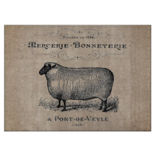 ヴィンテージフランスのヒツエイドムスリンファームハ素朴ウス カッティングボード