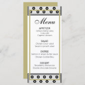 ヴィンテージフランスのビストロ白黒金ゴールド メニュー (正面/裏面)