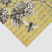 ヴィンテージフランスのビーと花の切り離 薄葉紙 (詳細)