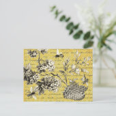 ヴィンテージフランスのビーと花スクラップブック ポストカード (スタンド正面)