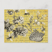 ヴィンテージフランスのビーと花スクラップブック ポストカード (正面)