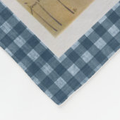 ヴィンテージフランスのビーチ旅行ポスター フリースブランケット (角)