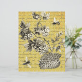 ヴィンテージフランスのビー&フラワースクラップブック紙 (スタンド正面)