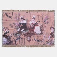 ヴィンテージフランスのピンクトワビクトリアンイルスタイルフローラ