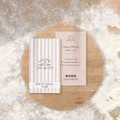 ヴィンテージフランスのピンクベーカリーロエレガントゴ 名刺