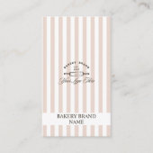 ヴィンテージフランスのピンクベーカリーロエレガントゴ 名刺 (正面)