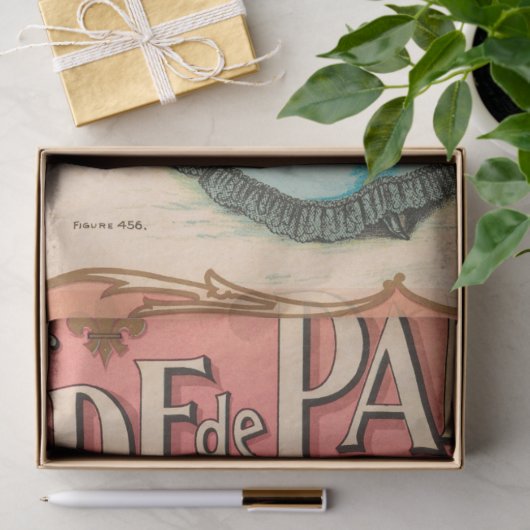 ヴィンテージフランスのファッションエフェメラデコパージ 薄葉紙 (ギフト)