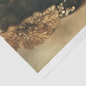 ヴィンテージフランスのフラッパーレディーデクページ 薄葉紙 (詳細)