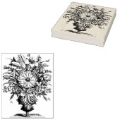 ヴィンテージフランスのフラワーブーケゴムスタンプ ラバースタンプ (押印)