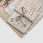 ヴィンテージフランスのフランスの切り離し素朴切り 薄葉紙 (詳細)