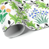 ヴィンテージフランスのフローラとリーフ ラッピングペーパー (ロールコーナー)