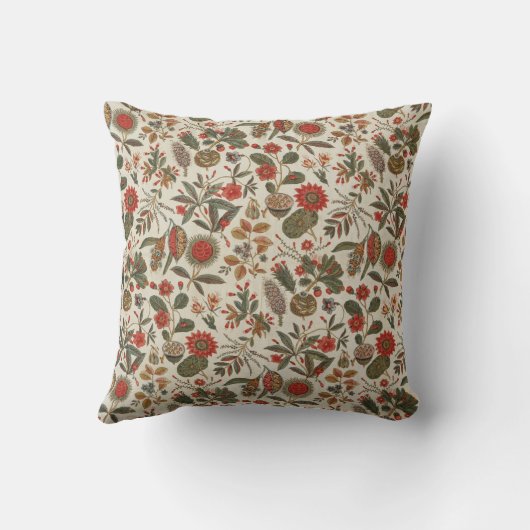 ヴィンテージフランスのフローラアールヌーボークッション クッション (裏面)