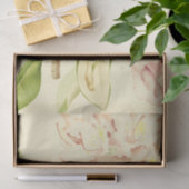 ヴィンテージフランスのフローラエフェメラデカップピンクのティス 薄葉紙 (ギフト)