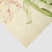 ヴィンテージフランスのフローラエフェメラデカップピンクのティス 薄葉紙 (詳細)