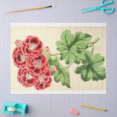 ヴィンテージフランスのフローラエフェメラデコパージュピンク 薄葉紙 (クラフト)