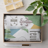 ヴィンテージフランスのフローラデザイン 薄葉紙 (ギフト)