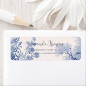 ヴィンテージフランスのフローラトイルブルー ラベル (インサイチュ)