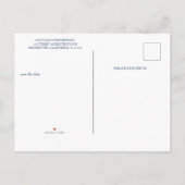 ヴィンテージフランスのフローラトイルブルー 案内ポストカード (裏面)