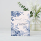 ヴィンテージフランスのフローラトイルブルー 案内ポストカード (スタンド正面)