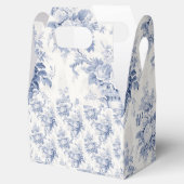 ヴィンテージフランスのフローラトイレブルーフェイスボックス フェイバーボックス (オープン)