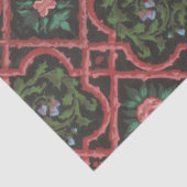 ヴィンテージフランスのフローラトレリス壁紙の切り離し 薄葉紙 (詳細)