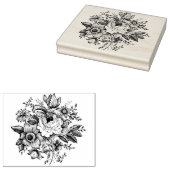 ヴィンテージフランスのフローラバラスタンプ ラバースタンプ (押印)