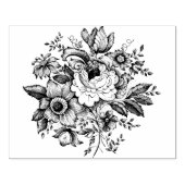 ヴィンテージフランスのフローラバラスタンプ ラバースタンプ (インプリント)