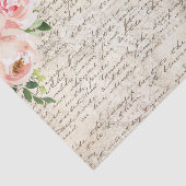 ヴィンテージフランスのフローラバラ旧文字の切り離し 薄葉紙 (詳細)