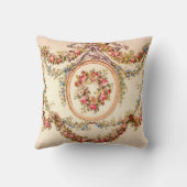 ヴィンテージフランスのフローラバラ水の色の愛は常に クッション (裏面)