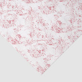 ヴィンテージフランスのフローラファンタジートイルピンク 薄葉紙 (詳細)