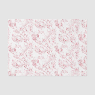 ヴィンテージフランスのフローラファンタジートイルピンク 薄葉紙