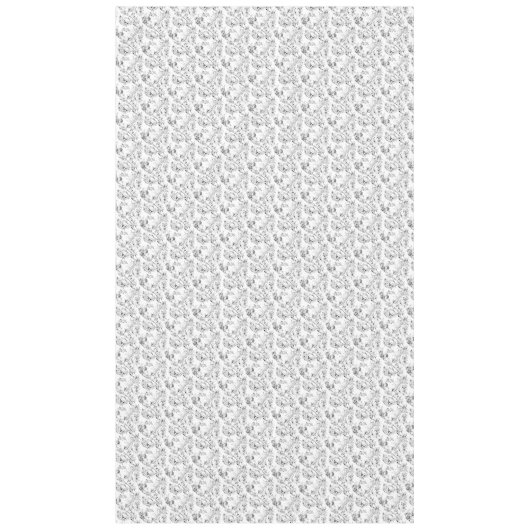 ヴィンテージフランスのフローラファンタジートイルブラック テーブルクロス (正面)