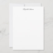 ヴィンテージフランスのフローラファンタジートイルブラック ノートカード (正面)