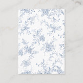 ヴィンテージフランスのフローラブ結婚ルーの詳細Qrコード エンクロージャーカード (裏面)