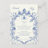 ヴィンテージフランスのフローラモノグラム結婚披露宴 エンクロージャーカード (正面)