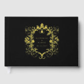 ヴィンテージフランスのフローラ結婚ズゲストブック ゲストブック (正面)