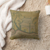 ヴィンテージフランスのフローラ織り中華細工 クッション (ブランケット)