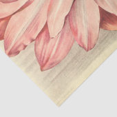 ヴィンテージフランスのフローラEphemeraデカップピンク 薄葉紙 (詳細)