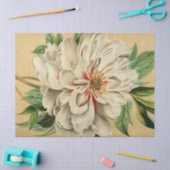 ヴィンテージフランスのフローラEphemera Decompageホワイト 薄葉紙 (クラフト)