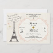 ヴィンテージフランスのブライダルシャワー招待状 招待状 (正面)