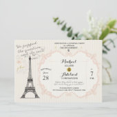 ヴィンテージフランスのブライダルシャワー招待状 招待状 (スタンド正面)