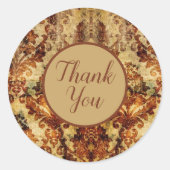 ヴィンテージフランスのブラウンダマスクありがとう ラウンドシール (正面)