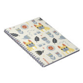 ヴィンテージフランスのブルドッグとスカンジナビアの花病 ノートブック (右側)
