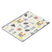 ヴィンテージフランスのブルドッグとスカンジナビアの花病 ノートブック (左側)